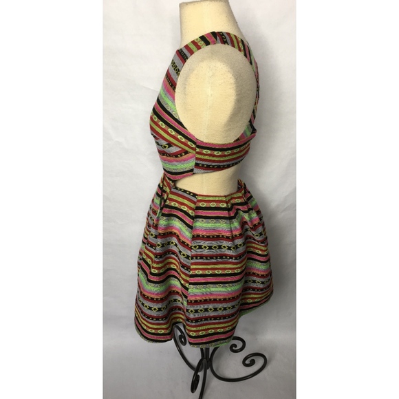 ASOS Women Tribal Print Cross Strap Backless Dress - Picture 2 of 5